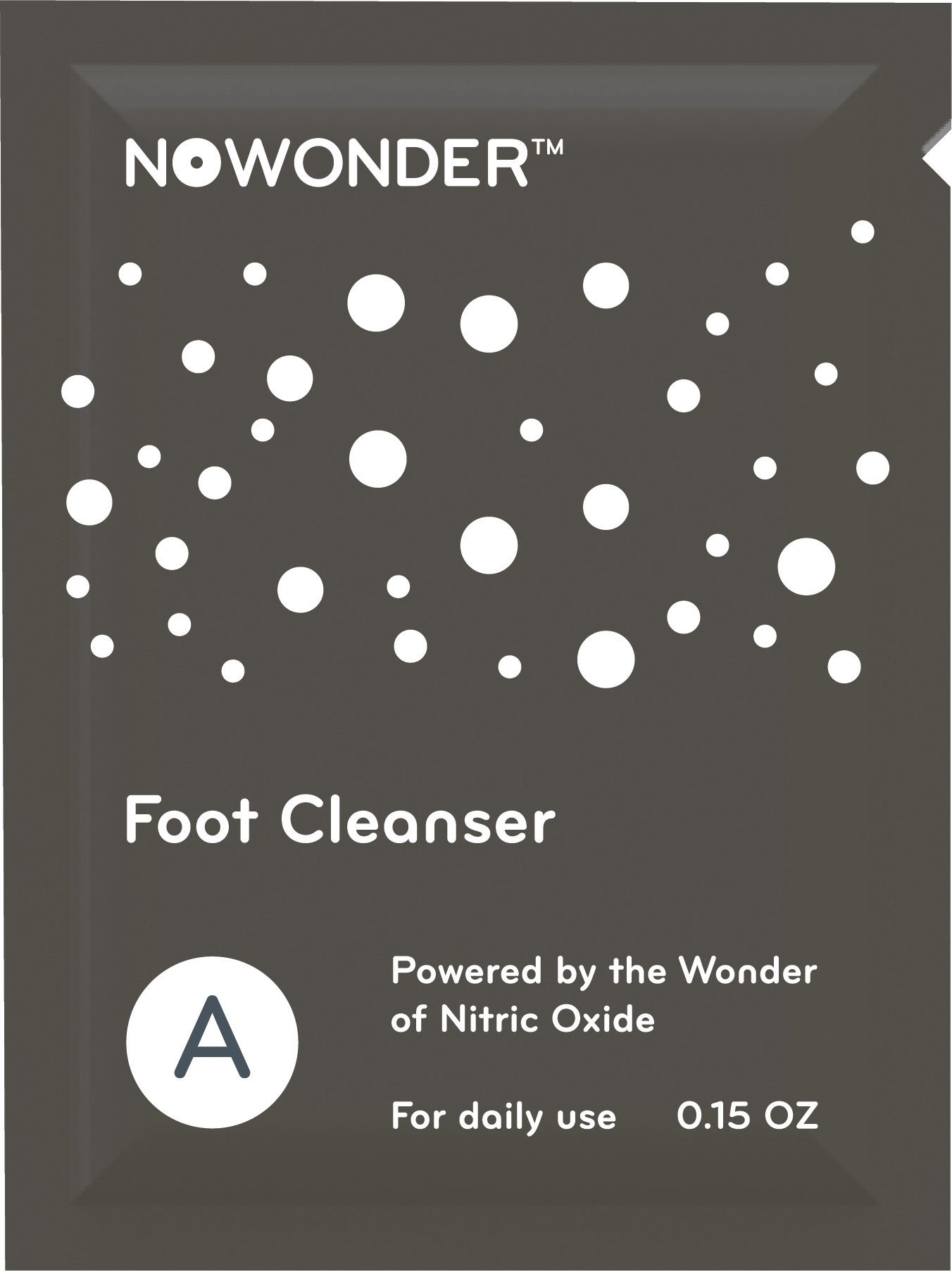 A gray sachet of NoWonder Foot Cleanser A