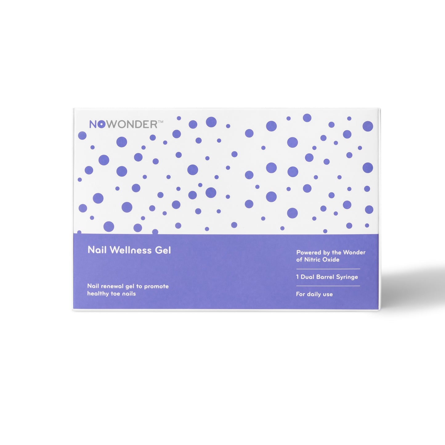 Nail wellness gel packaging with blue and white design